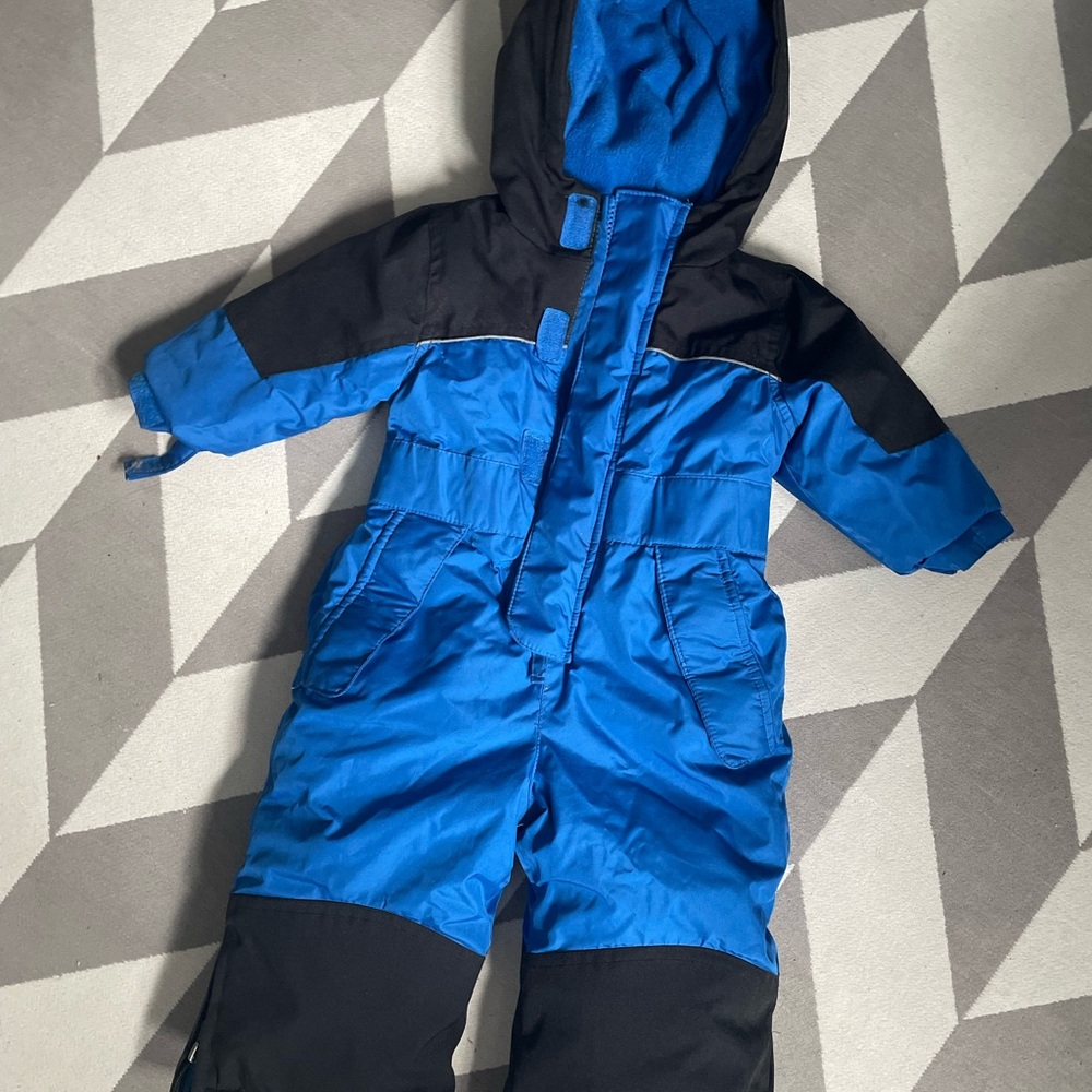 Baby Blue and Black Snowsuit